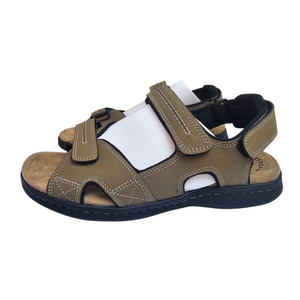 New Dockers Newpage Mens Strap Sandals Dark Tan 13 Wide